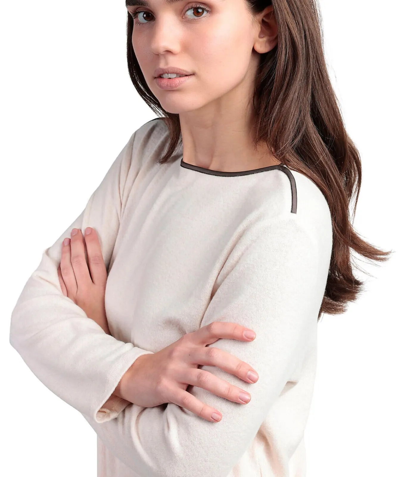 ADMAS Pyjama legging top lange mouwen ronde hals Elegant Bij beige