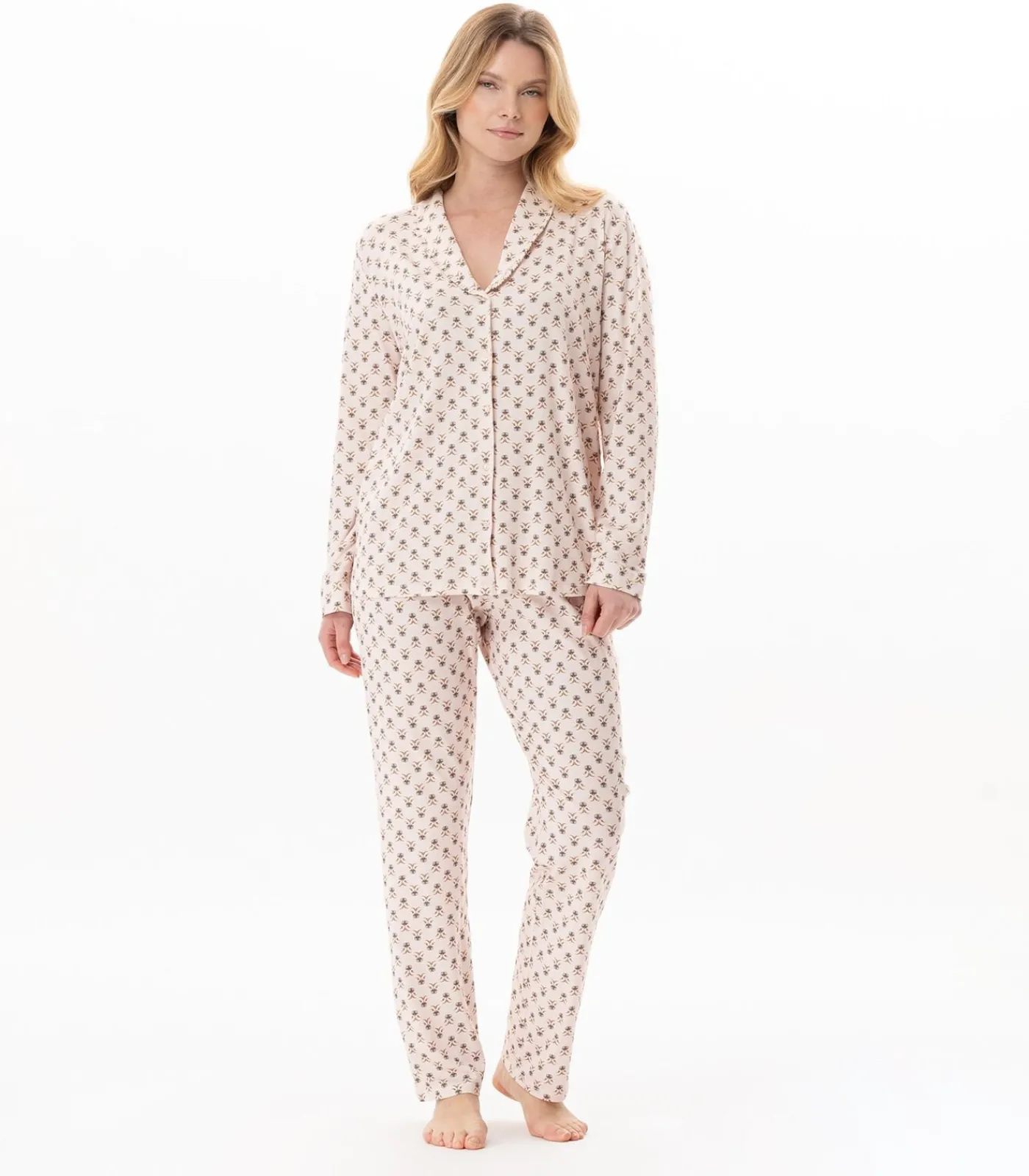 LE CHAT Pyjama met knopen van modal katoen TEA TIME 106 multicolor Clearance