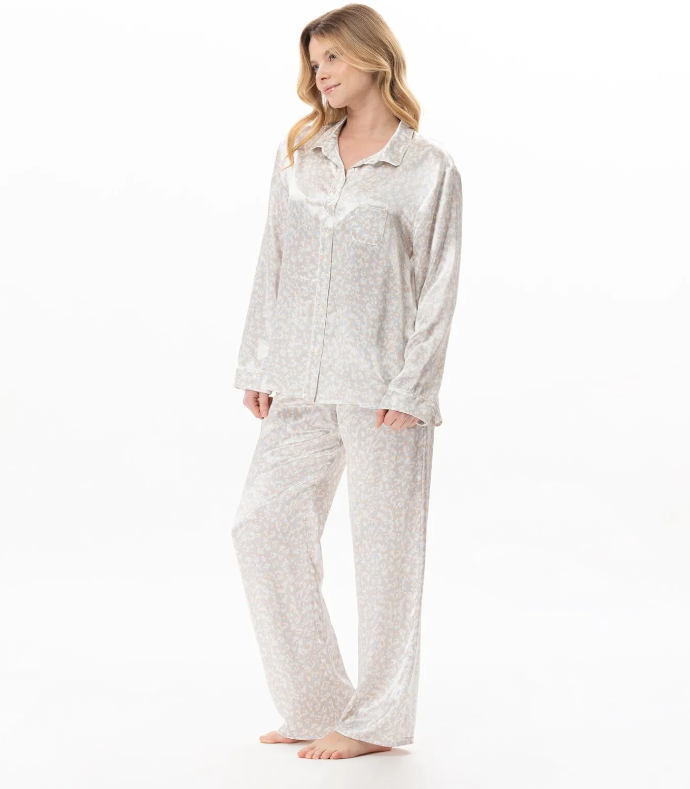 LE CHAT Pyjama met knopen van viscose LINETTE 106 multicolor Clearance