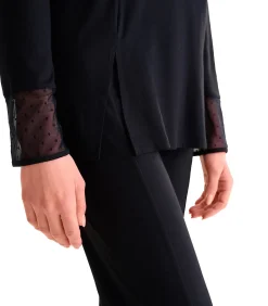 LISCA Pyjama met lange mouwen en uitlopende broek ROXANNE black Best