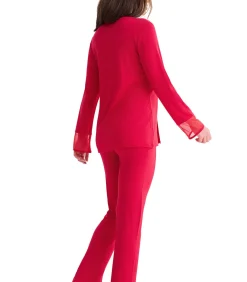 LISCA Pyjama met lange mouwen en uitlopende broek ROXANNE red Clearance