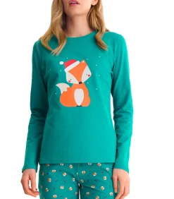 LISCA Pyjama rechte broek top M lang FOXY green