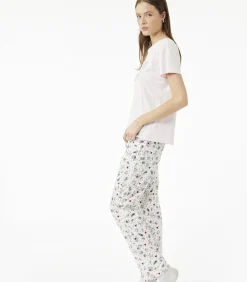 Koton Pyjama Set Korte Mouwen Katoen Bedrukt white Online