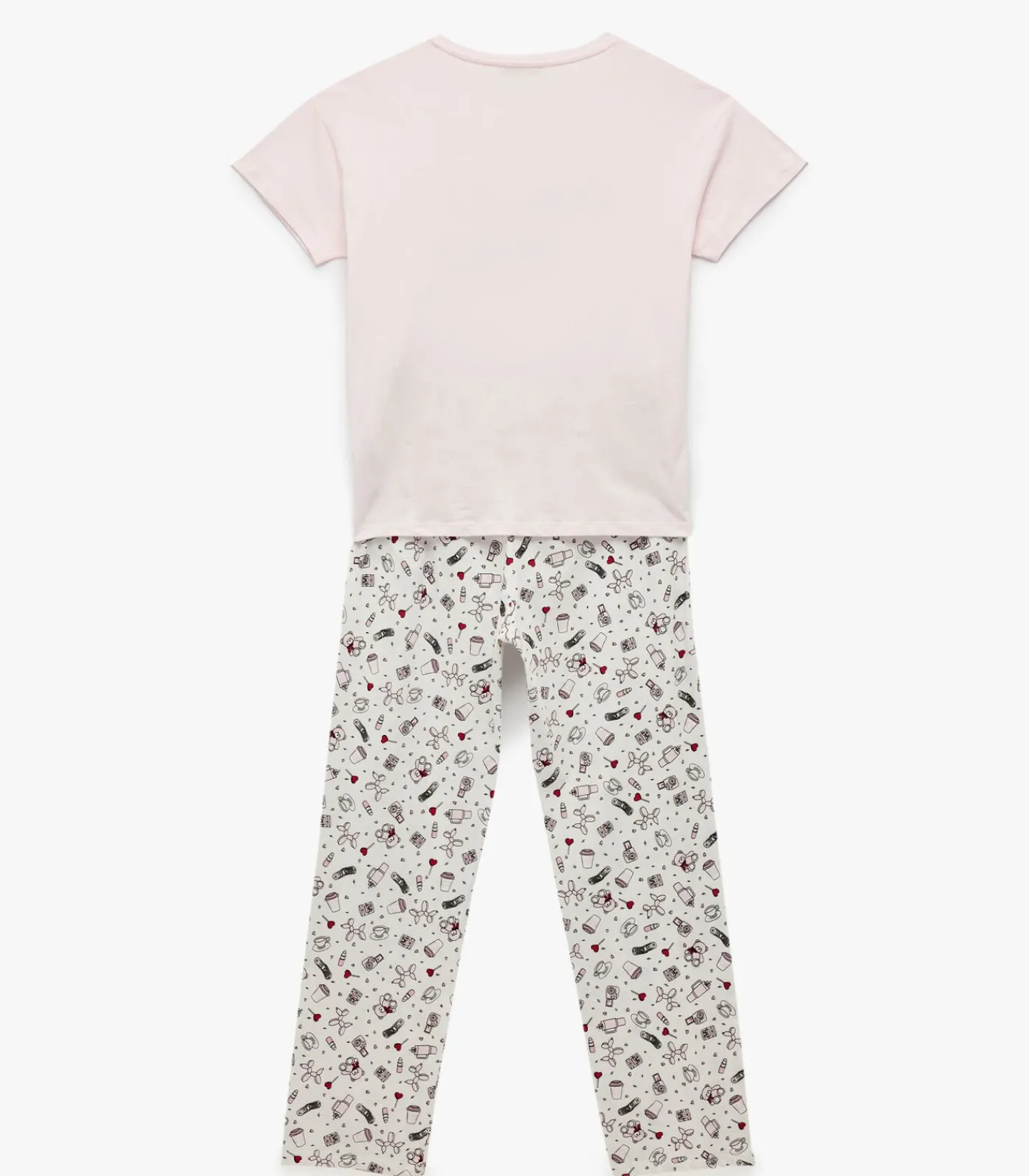 Koton Pyjama Set Korte Mouwen Katoen Bedrukt white Online
