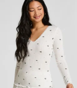 Hunkemöller Pyjama top Pointelle white Sale