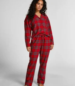 Hunkemöller Pyjamabroek Flannel red Discount