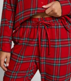 Hunkemöller Pyjamabroek Flannel red Discount