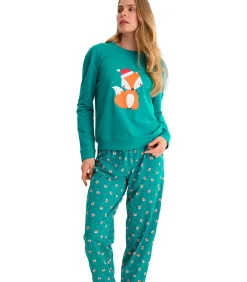 LISCA Pyjamabroek jogger top M lang FOXY green Outlet