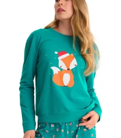 LISCA Pyjamabroek jogger top M lang FOXY green Outlet