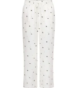 Hunkemöller Pyjamabroek met maretakprint white Outlet