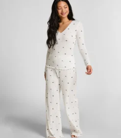 Hunkemöller Pyjamabroek Pointelle white Online