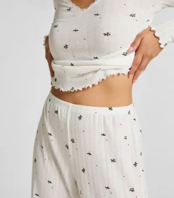 Hunkemöller Pyjamabroek Pointelle white Online