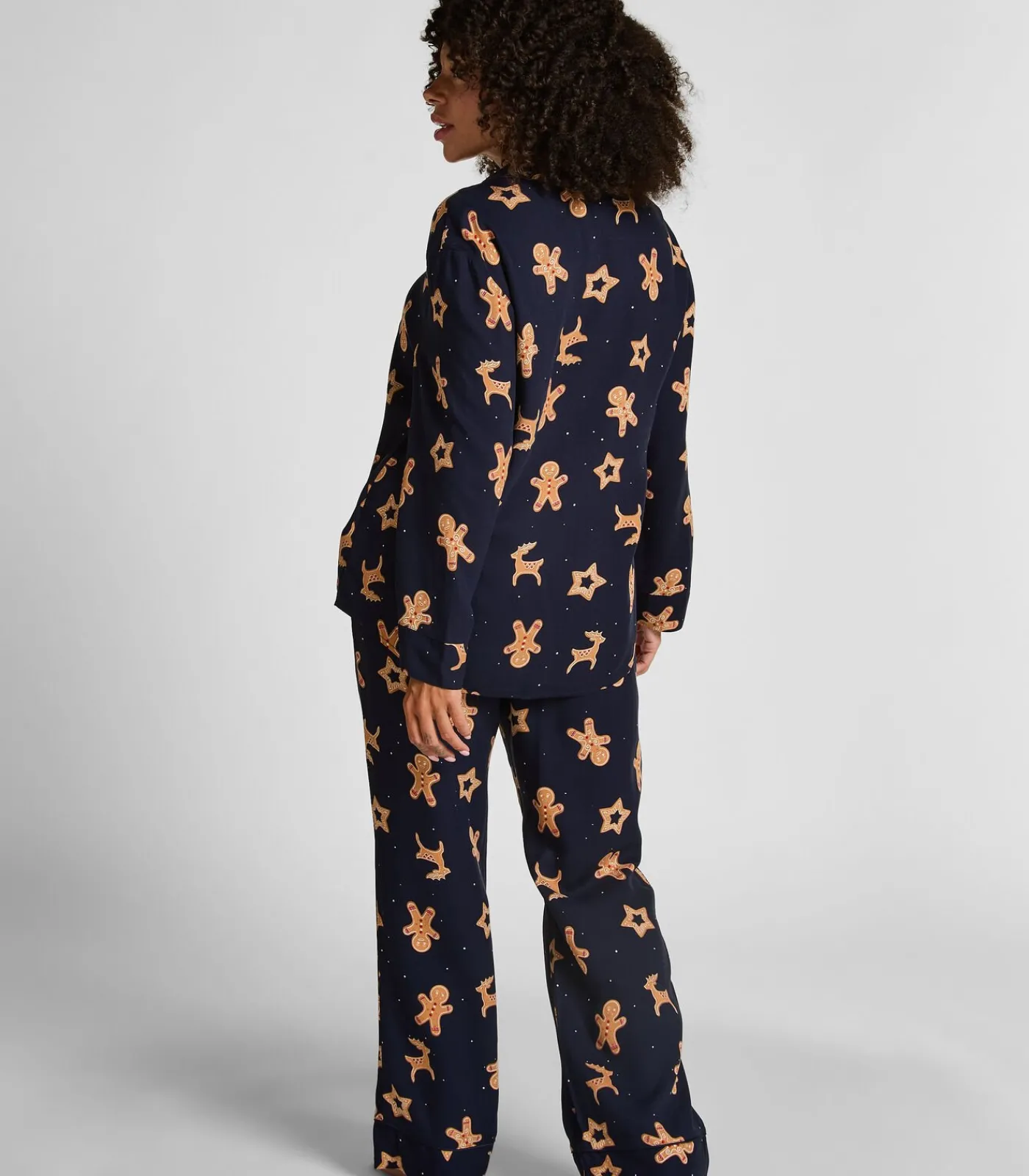 Hunkemöller Pyjamaset Gingerbread blue Outlet