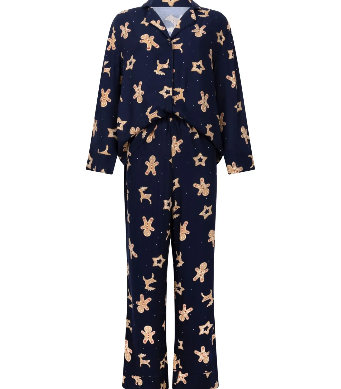 Hunkemöller Pyjamaset Gingerbread blue Outlet