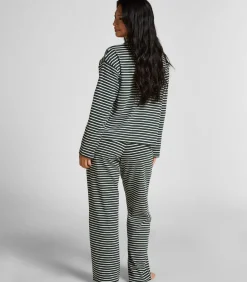 Hunkemöller Pyjamaset van katoenen jersey green Hot