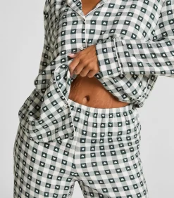 Hunkemöller Pyjamaset van keperstof green Online