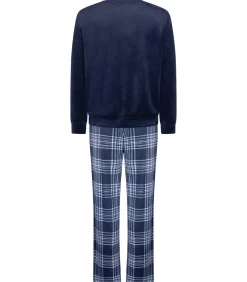 Hunkemöller Pyjamaset Velours blue Best