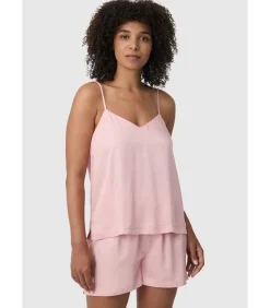 Les Lunes Pyjamashirt “BLOOM Sleep Camisole shiny” salmonPink New