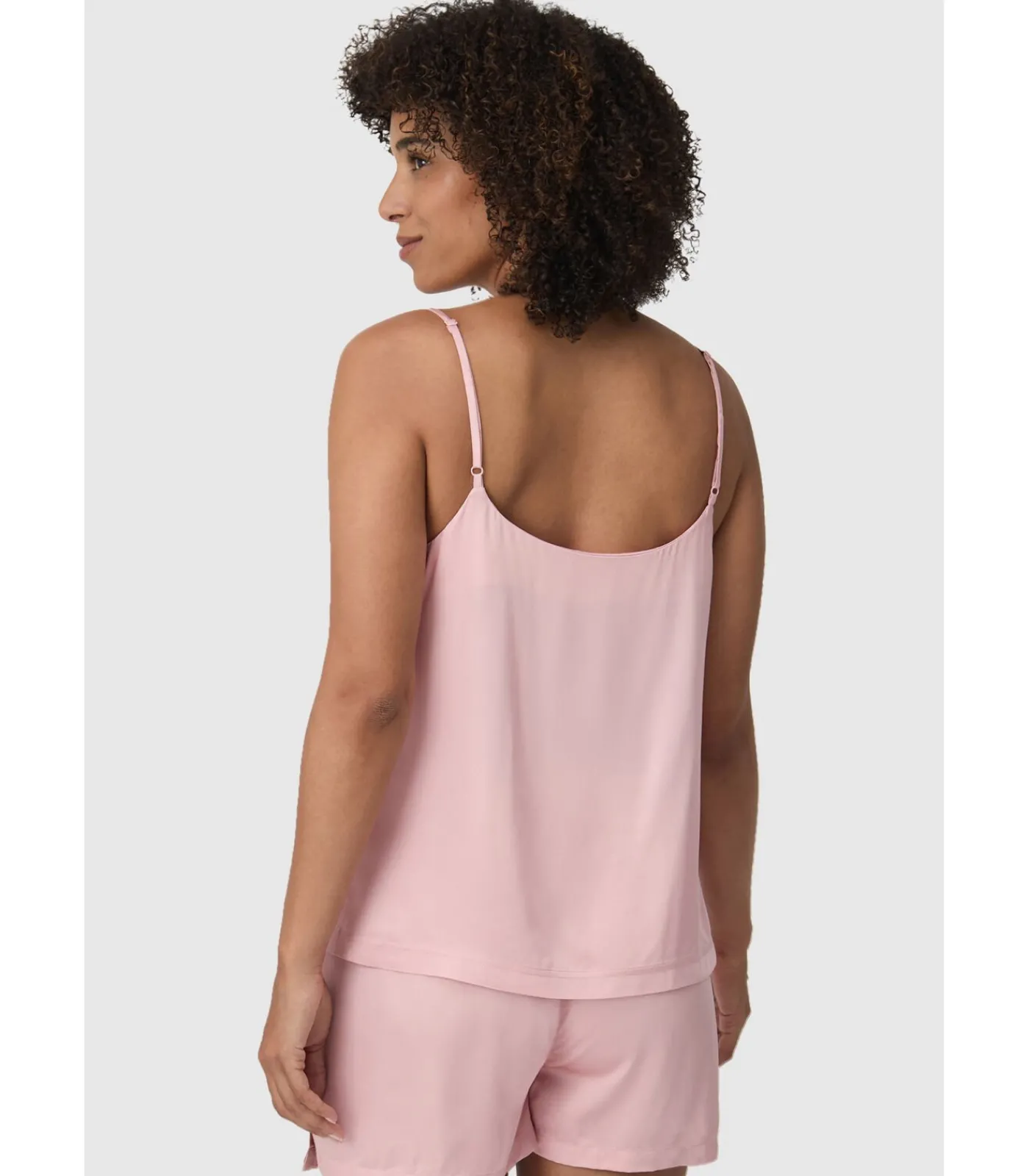 Les Lunes Pyjamashirt “BLOOM Sleep Camisole shiny” salmonPink New