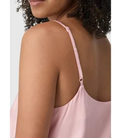 Les Lunes Pyjamashirt “BLOOM Sleep Camisole shiny” salmonPink New