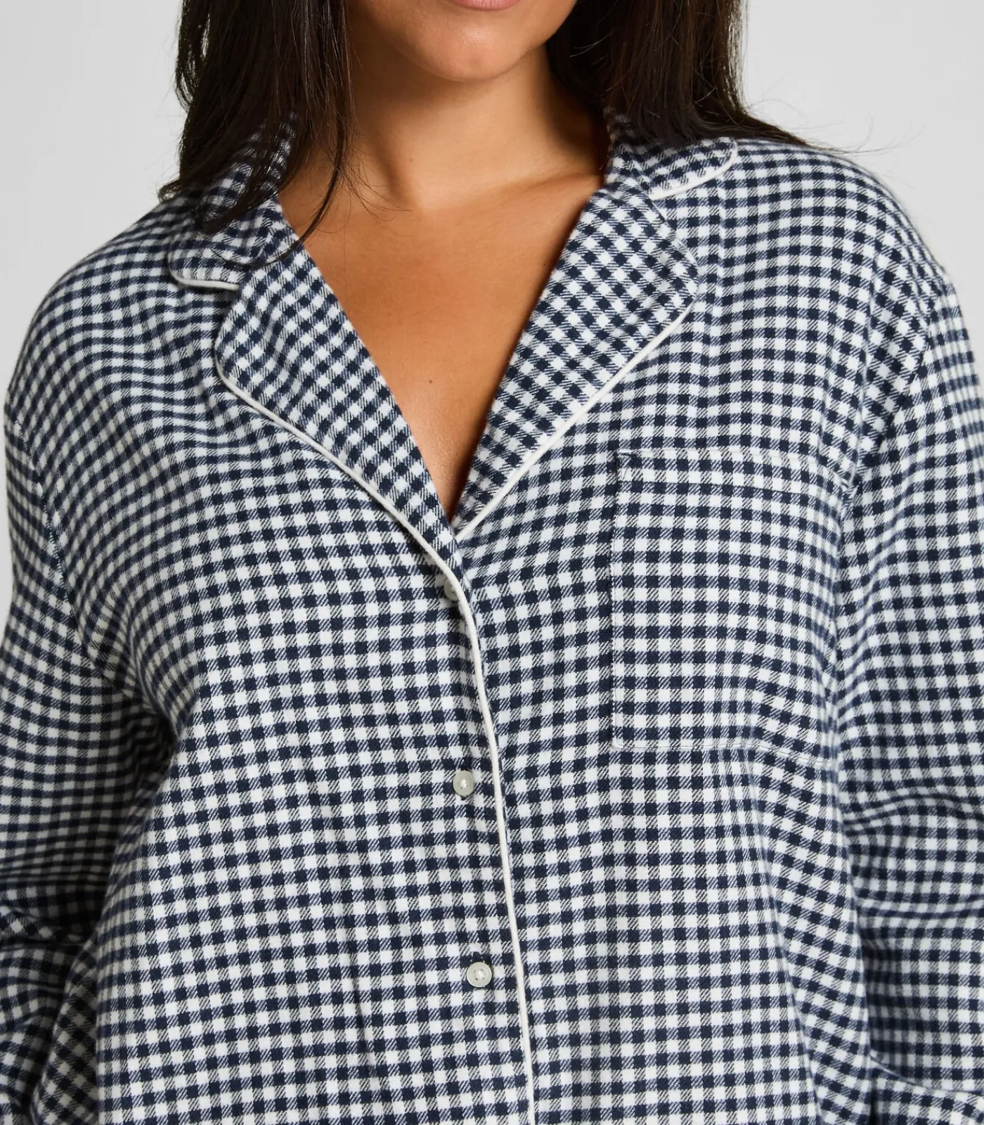 Hunkemöller Pyjamatop Flanel Essentials blue New