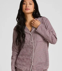 Hunkemöller Pyjamatop Flanel Essentials purple Best