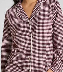 Hunkemöller Pyjamatop Flanel Essentials purple Best
