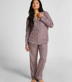 Hunkemöller Pyjamatop Flanel Essentials purple Best
