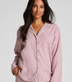 Hunkemöller Pyjamatop Flanel Essentials purple