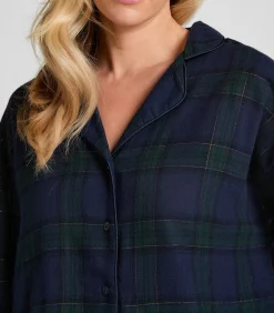 Hunkemöller Pyjamatop Flannel blue Sale