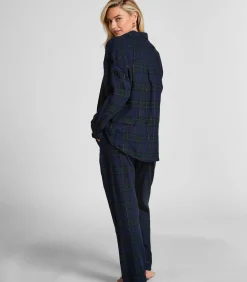 Hunkemöller Pyjamatop Flannel blue Sale