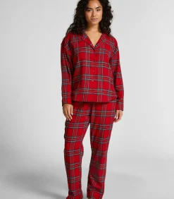 Hunkemöller Pyjamatop Flannel red Hot