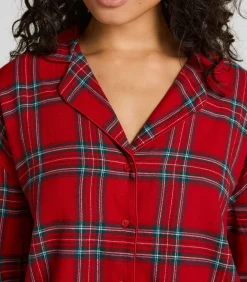 Hunkemöller Pyjamatop Flannel red Hot