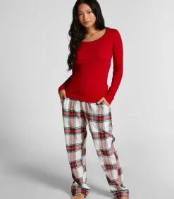 Hunkemöller Pyjamatop Katoen red Outlet