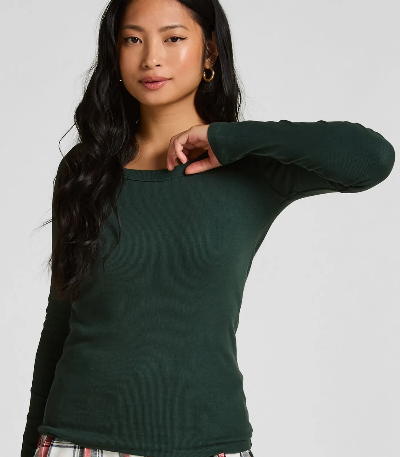 Hunkemöller Pyjamatop Katoen green Best