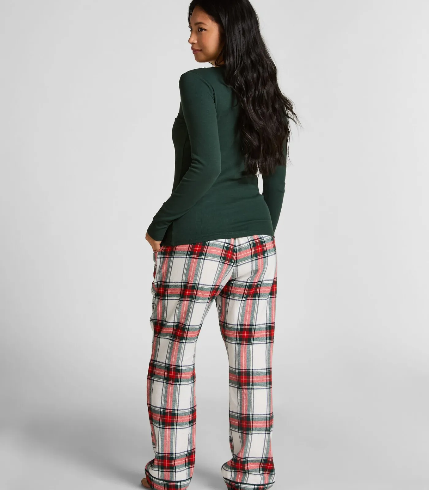 Hunkemöller Pyjamatop Katoen green Best