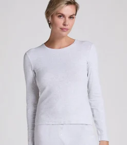 Hunkemöller Pyjamatop Pointelle gray Outlet