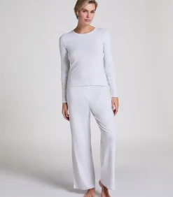 Hunkemöller Pyjamatop Pointelle gray Outlet