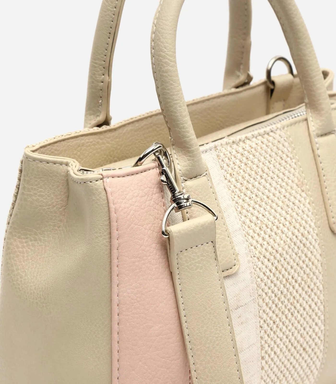Misako Raffia tas Vrouw Lareni Roze pink New