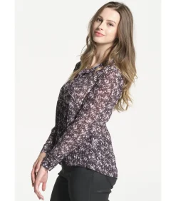 J&JOY Rechte coupé blouse black Discount