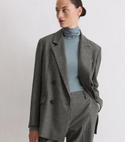 Marc O'Polo Rechte krijtstreep blazer darkGrey Hot