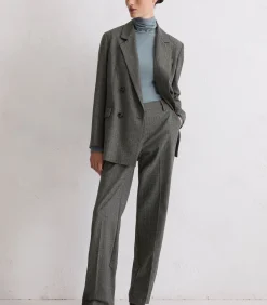 Marc O'Polo Rechte krijtstreep blazer darkGrey Hot