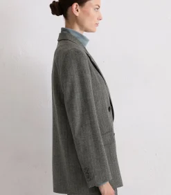 Marc O'Polo Rechte krijtstreep blazer darkGrey Hot