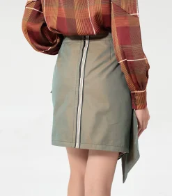 Smart & Joy Rechte rok met afneembaar voorpand oliveGreen Sale