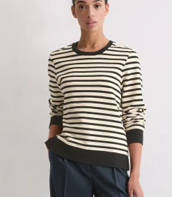 Marc O'Polo Regular gestreept sweatshirt beige New