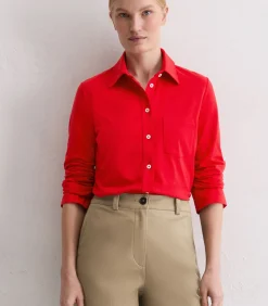Marc O'Polo Regular jersey blouse red New