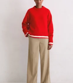 Marc O'Polo Regular kasjmier trui red Best
