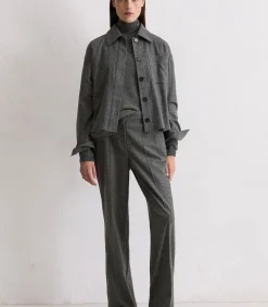 Marc O'Polo Regular krijtstreepjasje darkGrey
