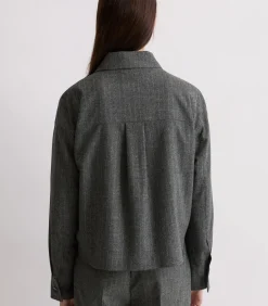 Marc O'Polo Regular krijtstreepjasje darkGrey