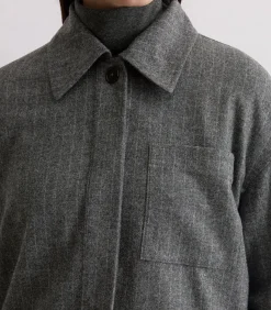 Marc O'Polo Regular krijtstreepjasje darkGrey